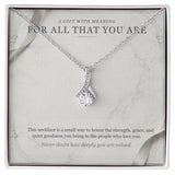 Carrara and Platinum Forever Love Necklace – For All That You Are Gift