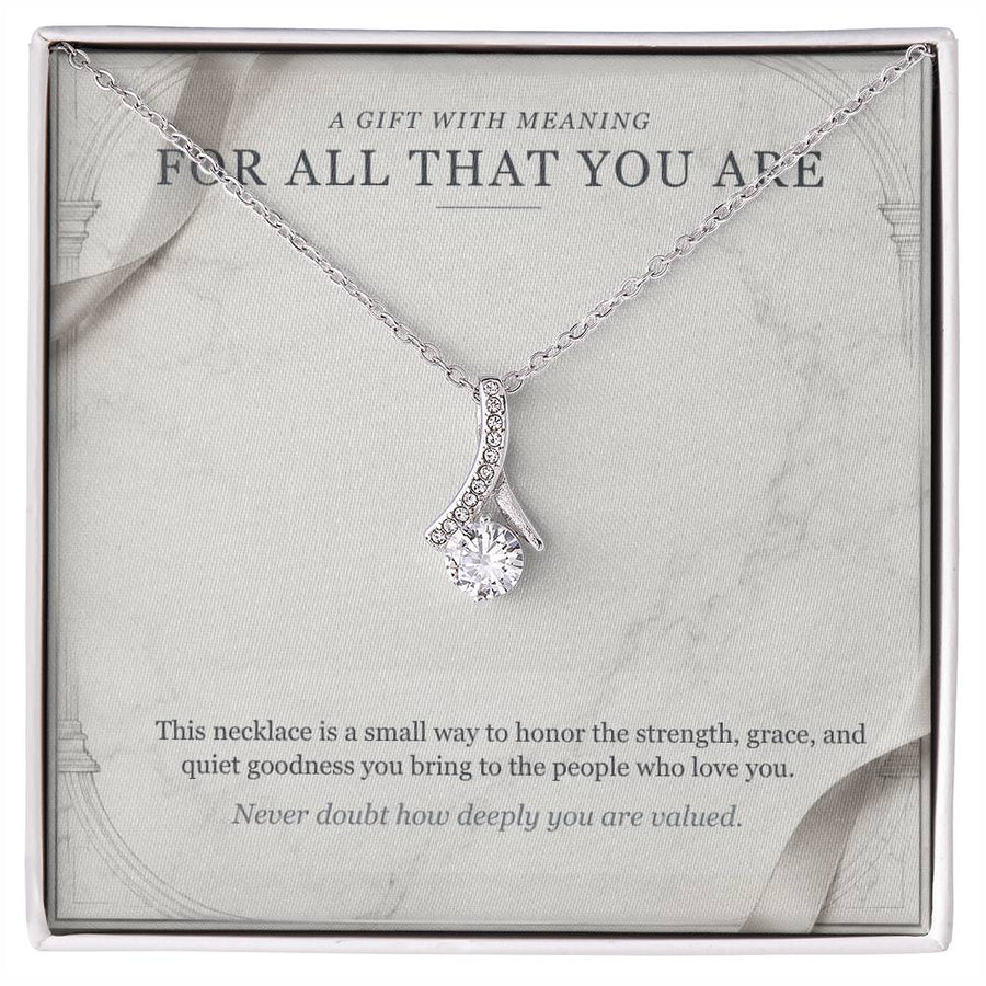 Carrara and Platinum Forever Love Necklace – For All That You Are Gift