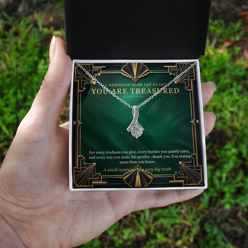 Emerald Art Deco Forever Love Necklace – You Are Treasured Gift