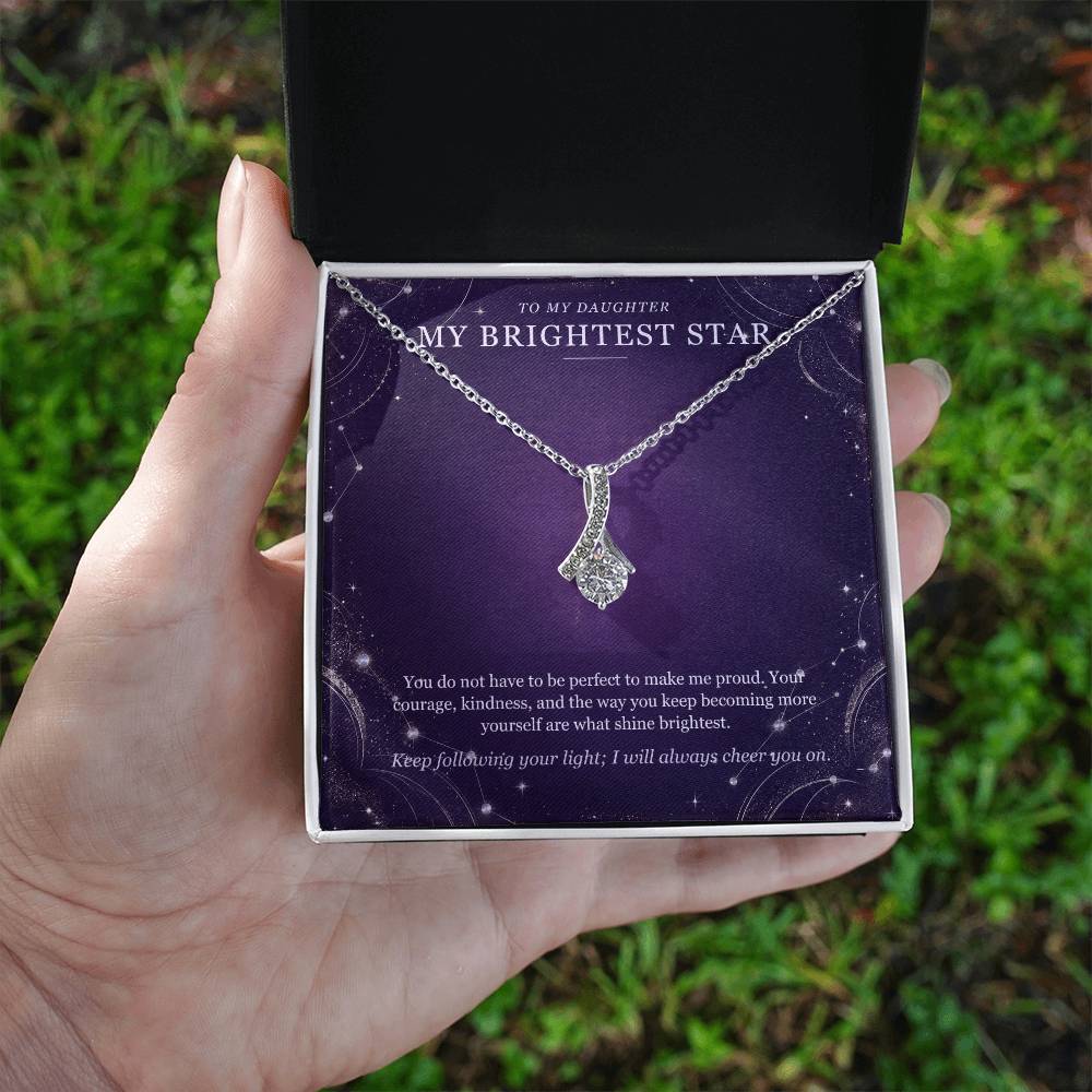 To My Daughter Moonstone Constellation Necklace – My Brightest Star Gift