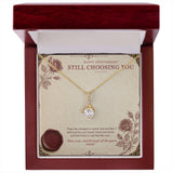 Burgundy Love Letter Forever Love Necklace – Still Choosing You Anniversary Gift