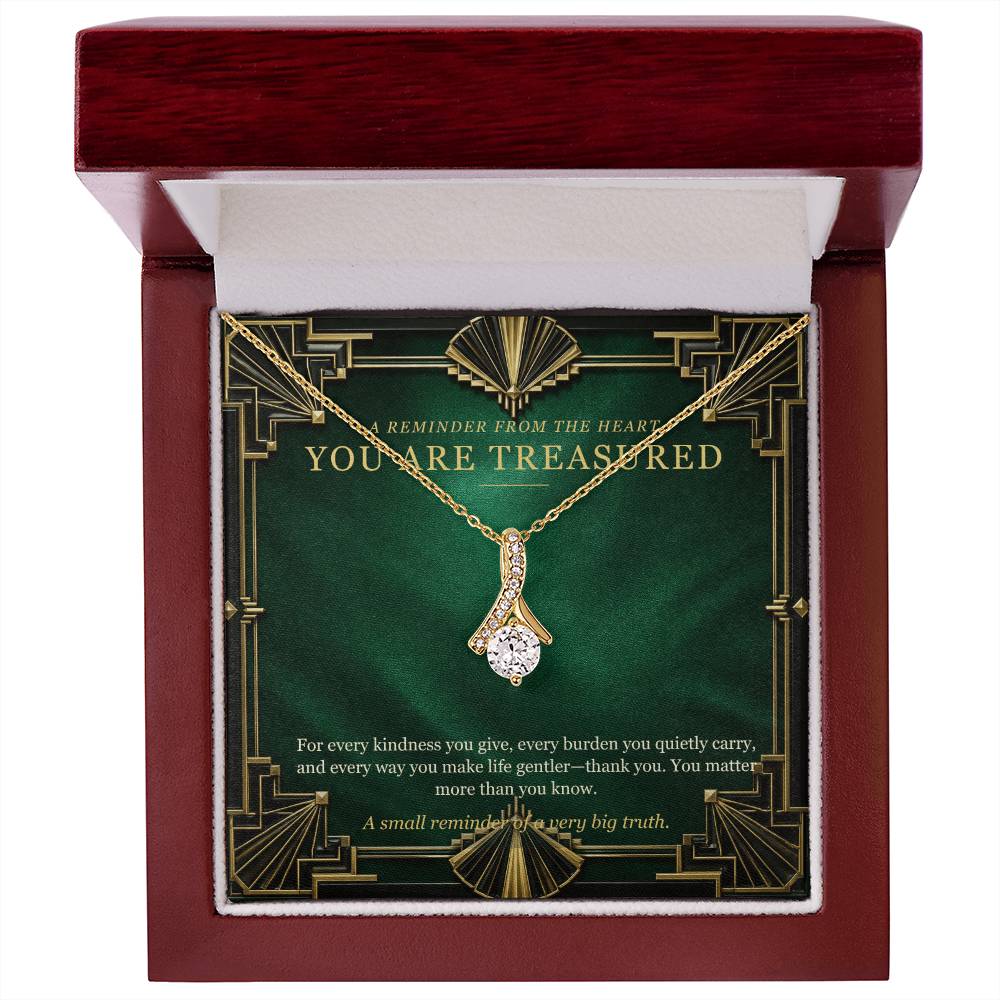 Emerald Art Deco Forever Love Necklace – You Are Treasured Gift