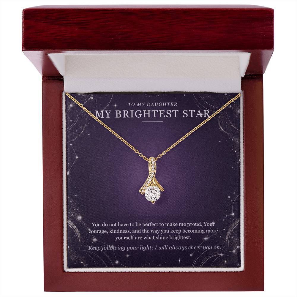 To My Daughter Moonstone Constellation Necklace – My Brightest Star Gift
