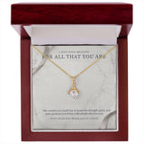 Carrara and Platinum Forever Love Necklace – For All That You Are Gift