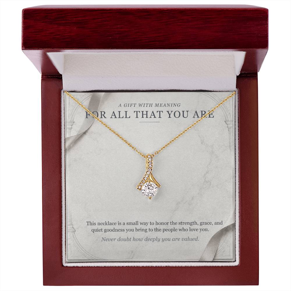 Carrara and Platinum Forever Love Necklace – For All That You Are Gift