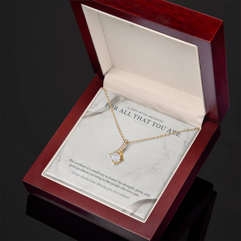 Carrara and Platinum Forever Love Necklace – For All That You Are Gift