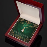 Emerald Art Deco Forever Love Necklace – You Are Treasured Gift