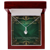 Emerald Art Deco Forever Love Necklace – You Are Treasured Gift