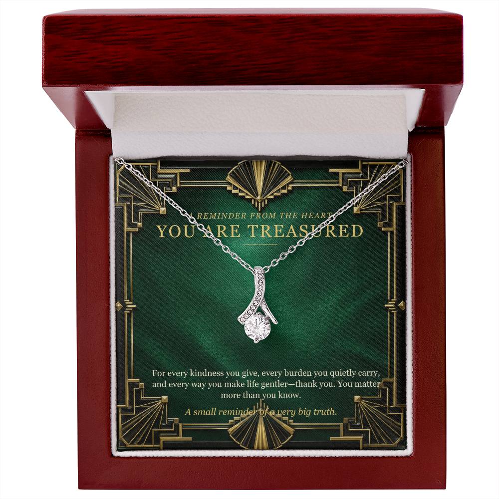 Emerald Art Deco Forever Love Necklace – You Are Treasured Gift