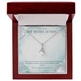 To My Wife Sea Glass Pearl Necklace – My Home Is You Gift