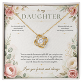 To My Daughter Love Knot Necklace – Meaningful Gift from Mom or Dad