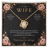 To My Wife Love Knot Necklace – Romantic Anniversary Gift from Husband