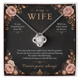 To My Wife Love Knot Necklace – Romantic Anniversary Gift from Husband