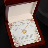 To My Daughter Love Knot Necklace – Meaningful Gift from Mom or Dad