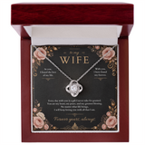 To My Wife Love Knot Necklace – Romantic Anniversary Gift from Husband