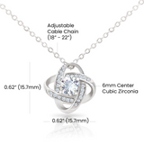 Love Knot Necklace – Round-Cut CZ Pendant Gift