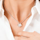 Love Knot Necklace – Round-Cut CZ Pendant Gift