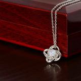 Love Knot Necklace – Round-Cut CZ Pendant Gift