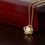 Love Knot Necklace – Round-Cut CZ Pendant Gift