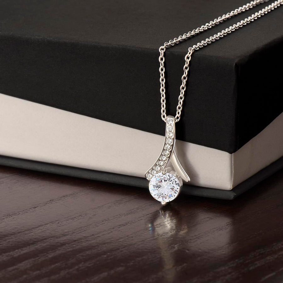 Alluring Beauty Necklace – Ribbon Pendant Gift for Her