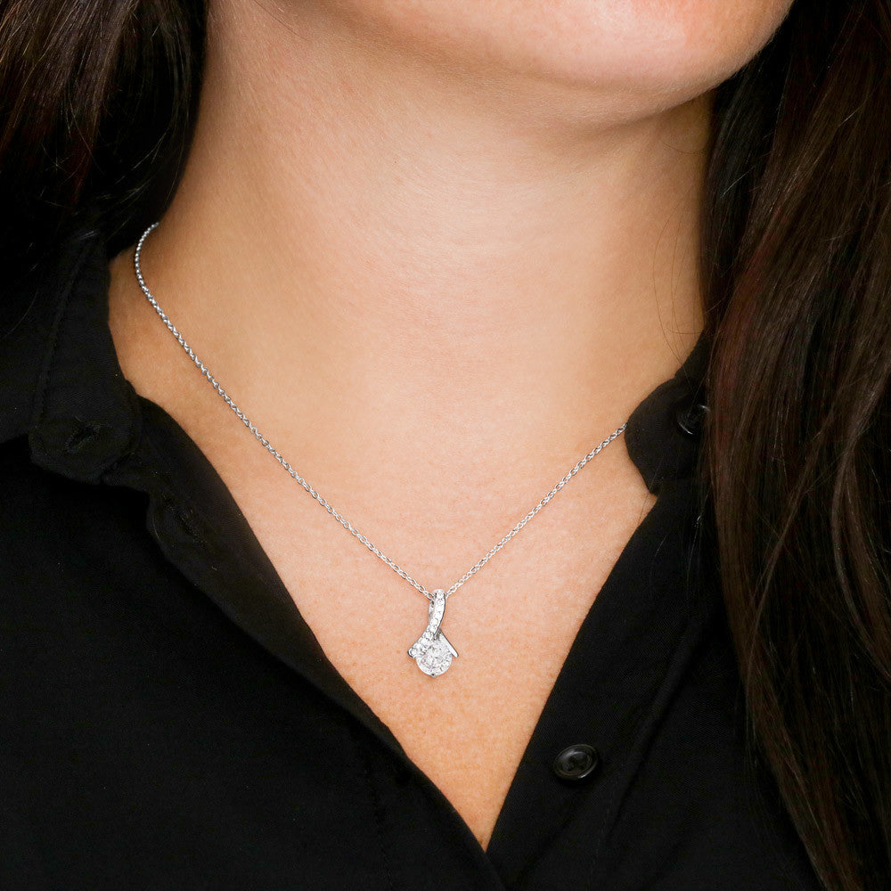 Alluring Beauty Necklace – Ribbon Pendant Gift for Her