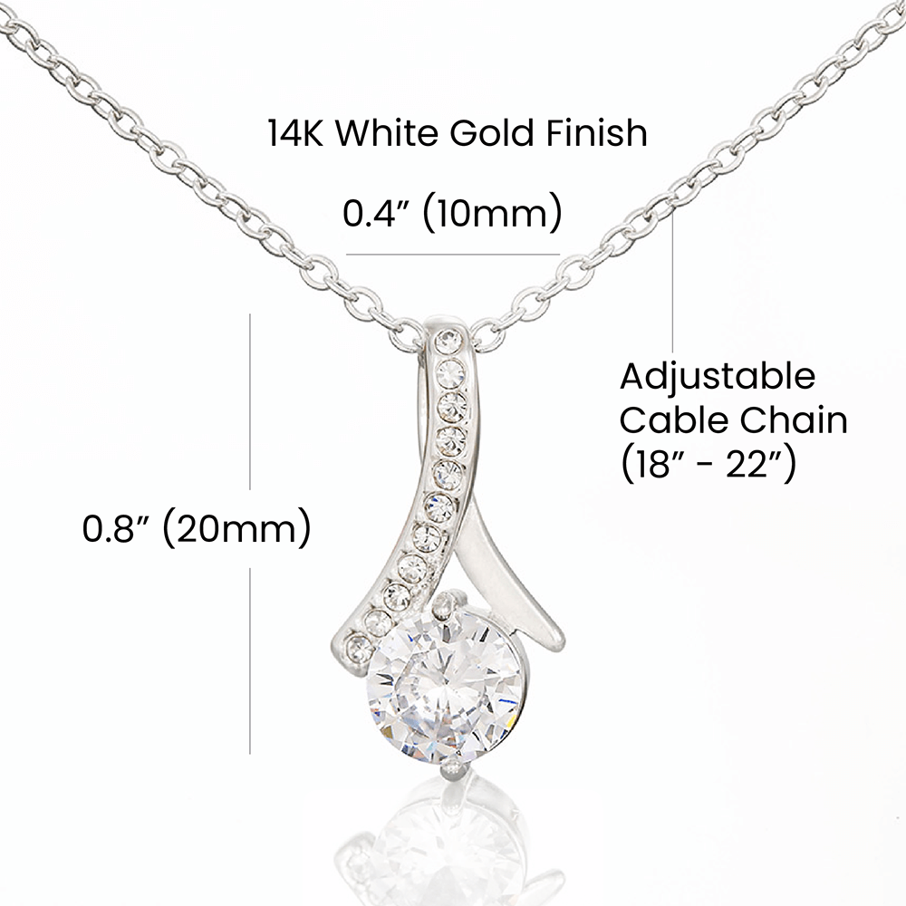 Alluring Beauty Necklace – Ribbon Pendant Gift for Her