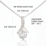 Alluring Beauty Necklace – Ribbon Pendant Gift for Her