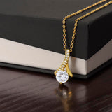 Alluring Beauty Necklace – Ribbon Pendant Gift for Her