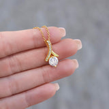 Alluring Beauty Necklace – Ribbon Pendant Gift for Her