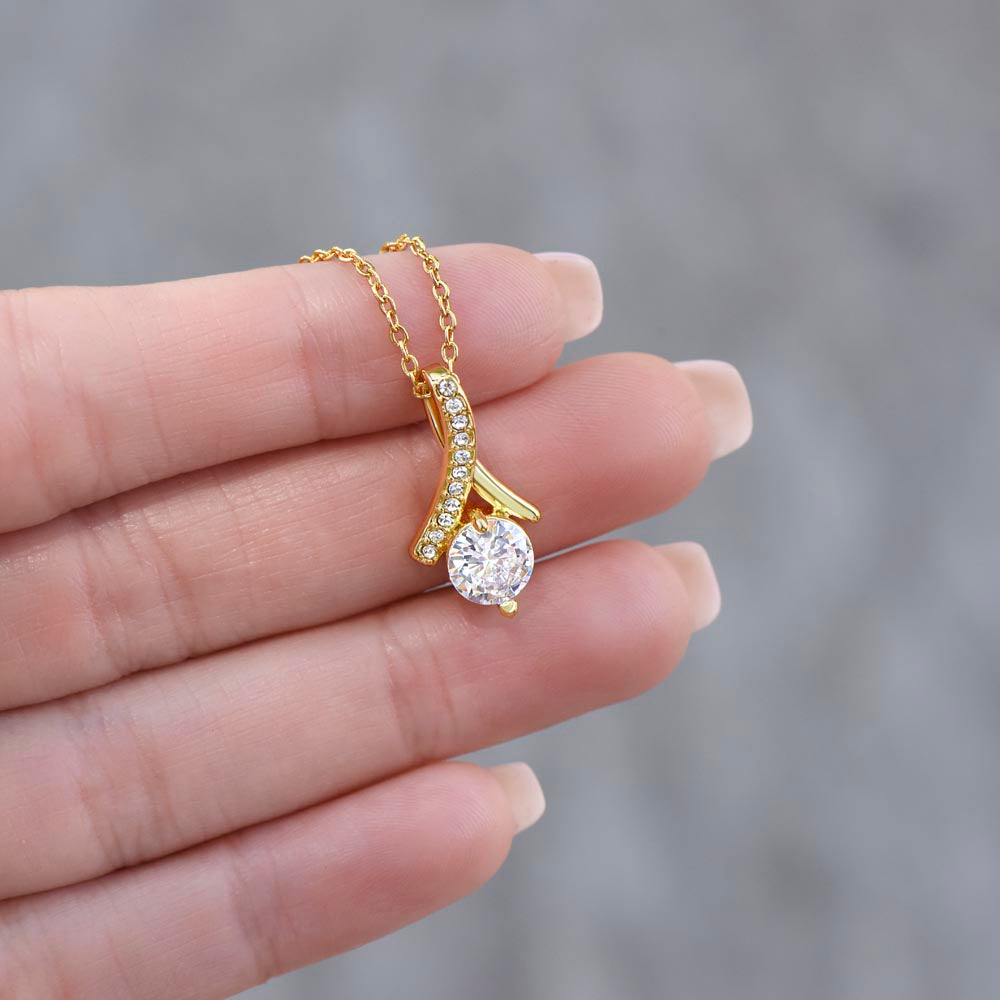 Alluring Beauty Necklace – Ribbon Pendant Gift for Her