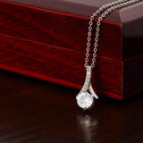 Alluring Beauty Necklace – Ribbon Pendant Gift for Her