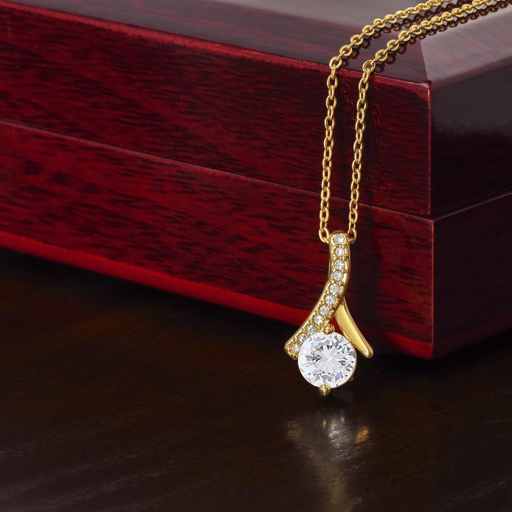 Alluring Beauty Necklace – Ribbon Pendant Gift for Her