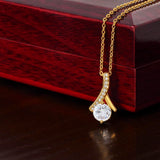 Alluring Beauty Necklace – Ribbon Pendant Gift for Her