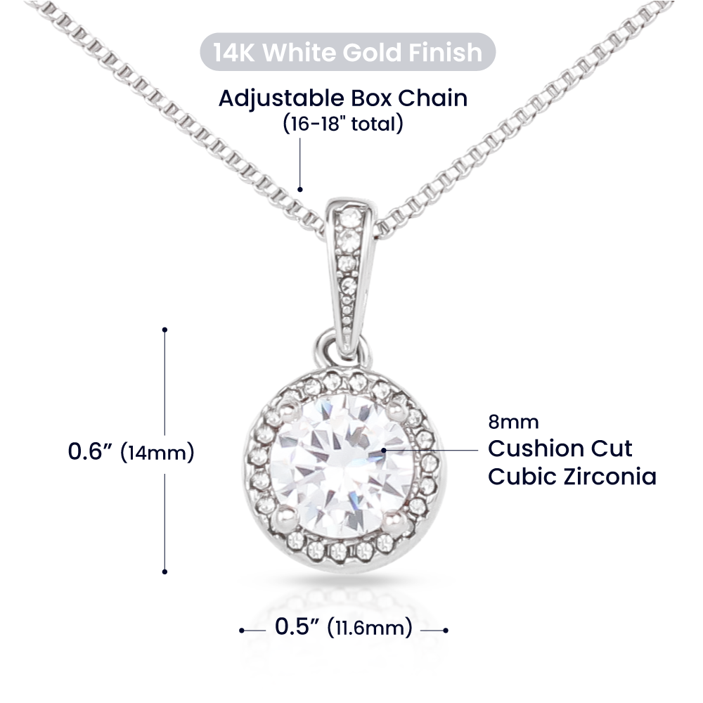 Eternal Hope Necklace – Cushion-Cut CZ Pendant Gift