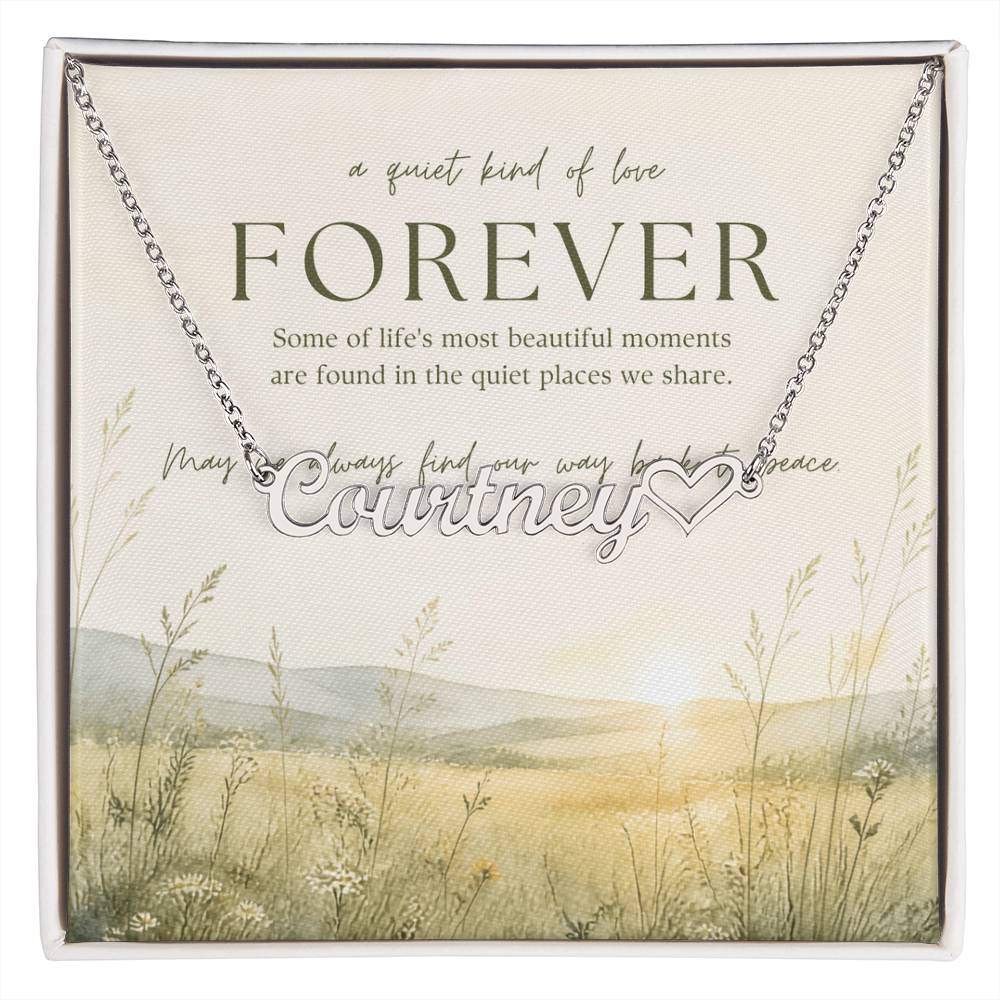 A Quiet Kind of Love – Custom Name Necklace