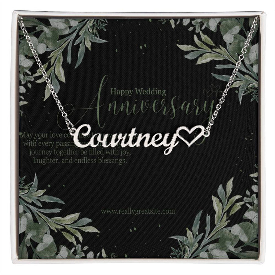 Happy Wedding Anniversary – Custom Name Necklace