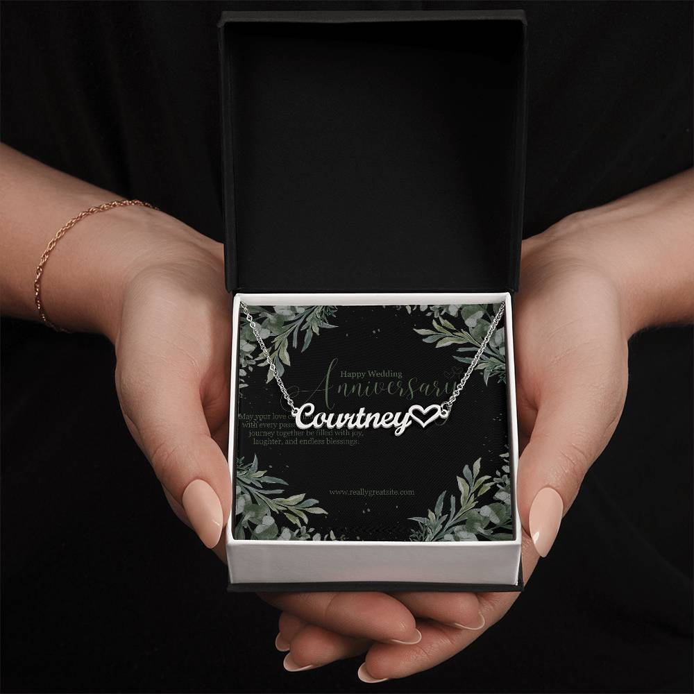 Happy Wedding Anniversary – Custom Name Necklace