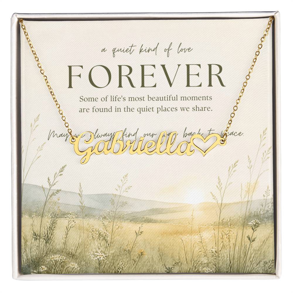A Quiet Kind of Love – Custom Name Necklace
