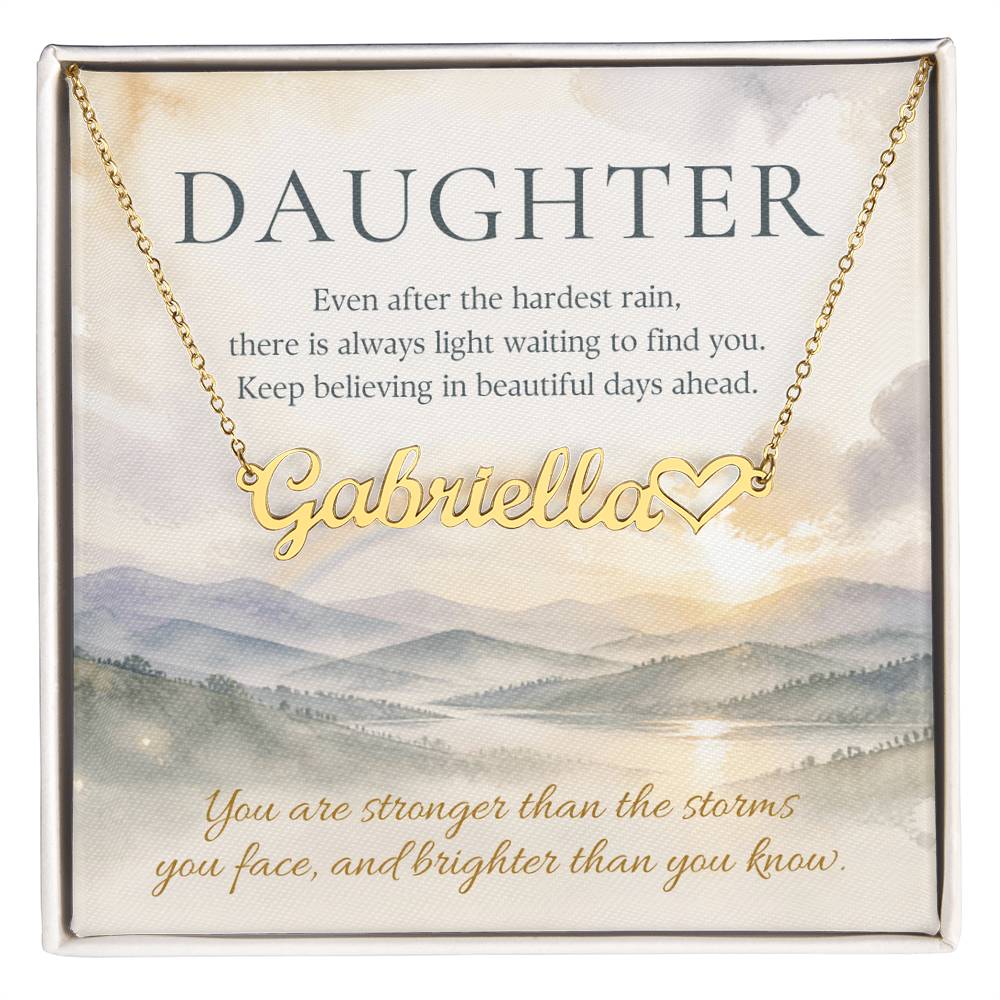 Stronger Than the Storms – Custom Name Necklace