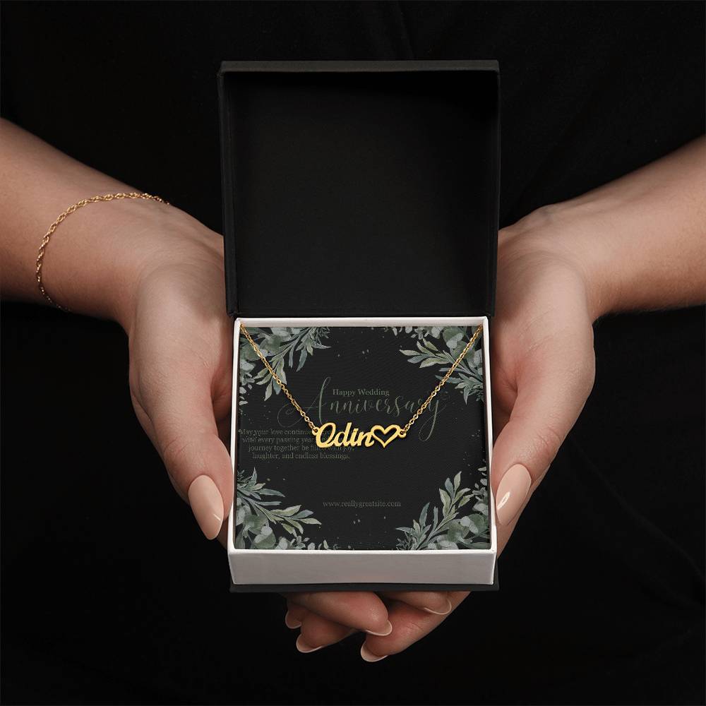 Happy Wedding Anniversary – Custom Name Necklace