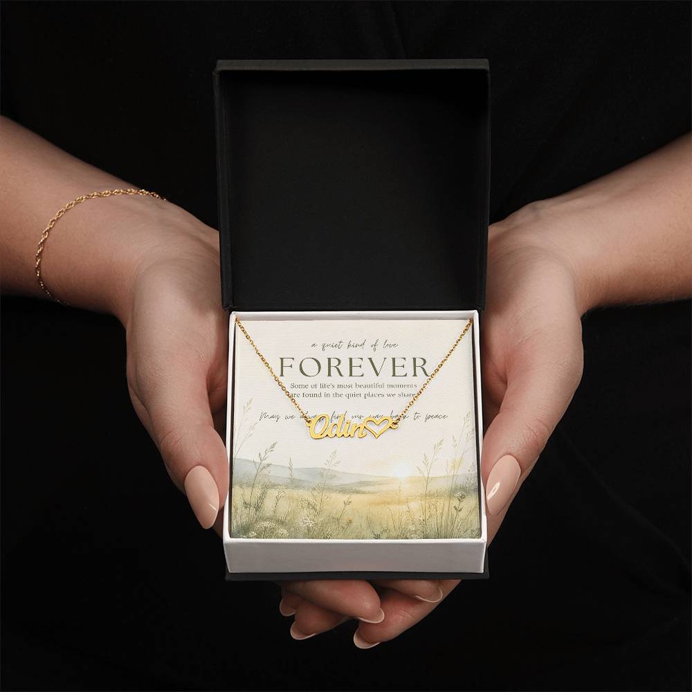 A Quiet Kind of Love – Custom Name Necklace