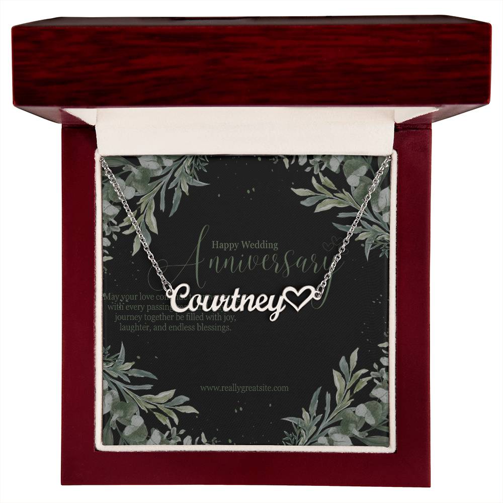 Happy Wedding Anniversary – Custom Name Necklace