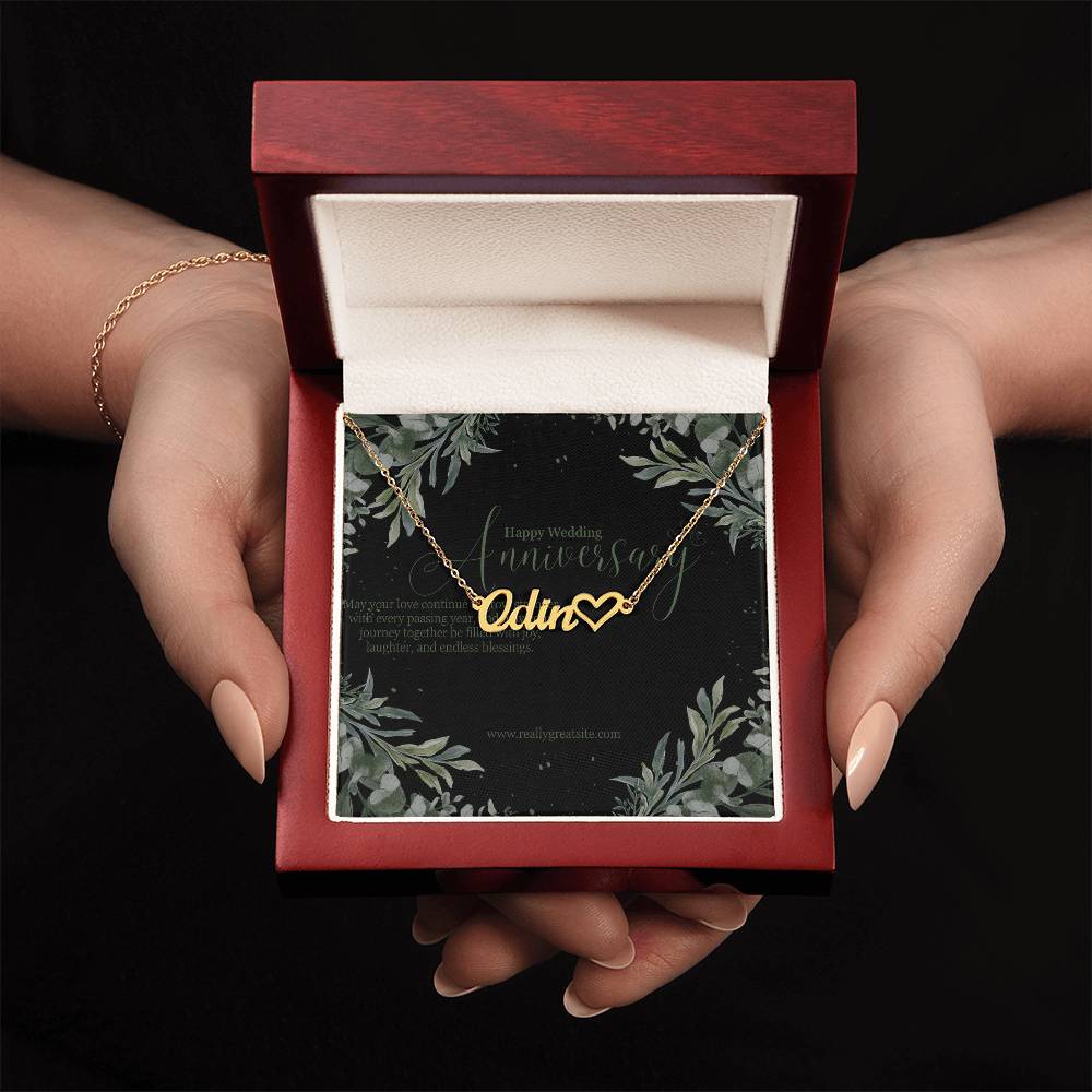 Happy Wedding Anniversary – Custom Name Necklace
