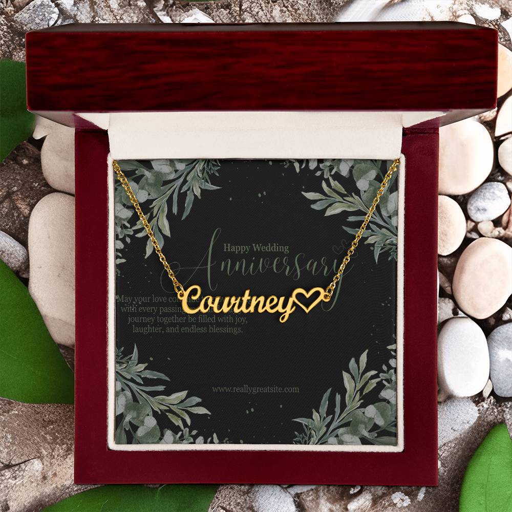 Happy Wedding Anniversary – Custom Name Necklace