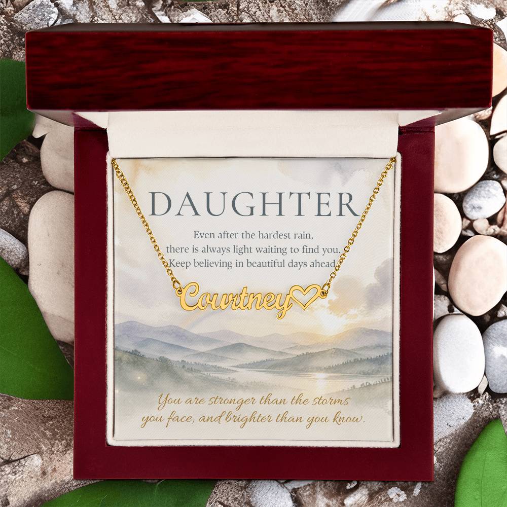 Stronger Than the Storms – Custom Name Necklace