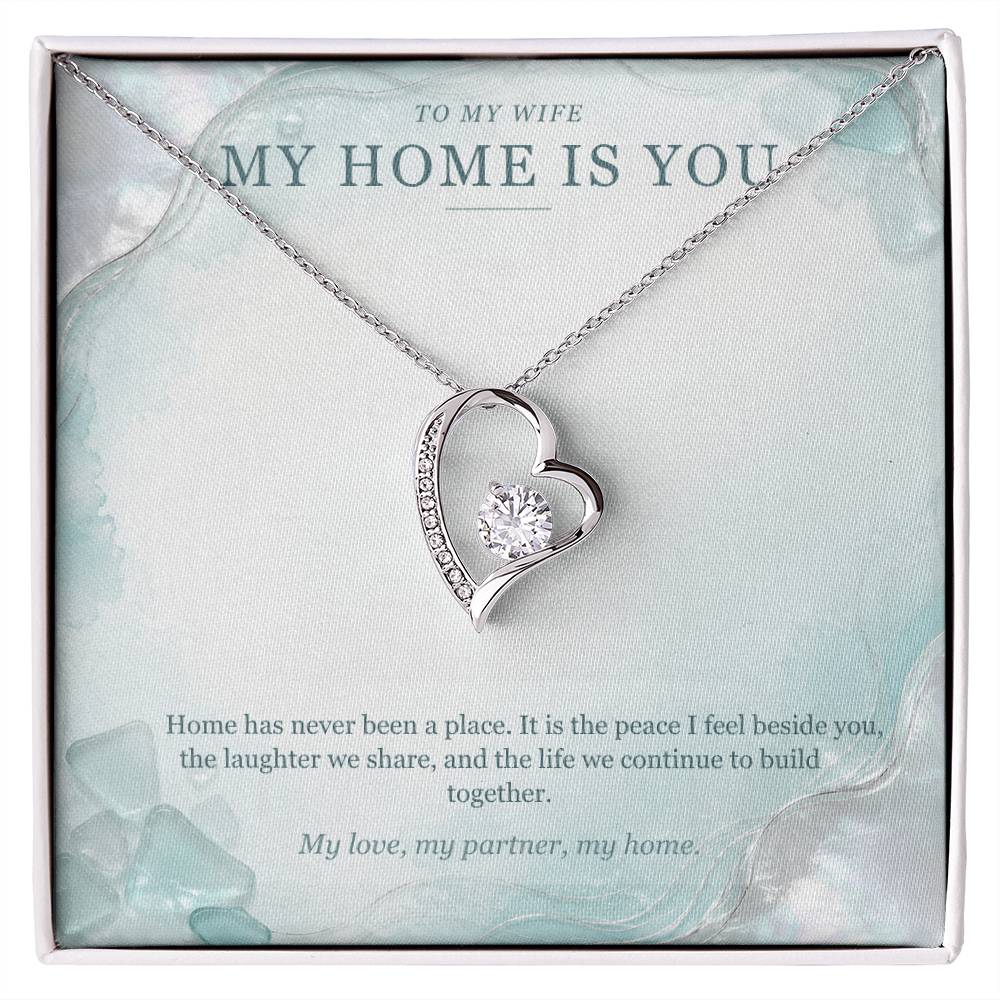 To My Wife Sea Glass Pearl Necklace – Forever Love Gift