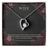 To My Wife Onyx and Rose Gold Necklace – Forever Love Gift