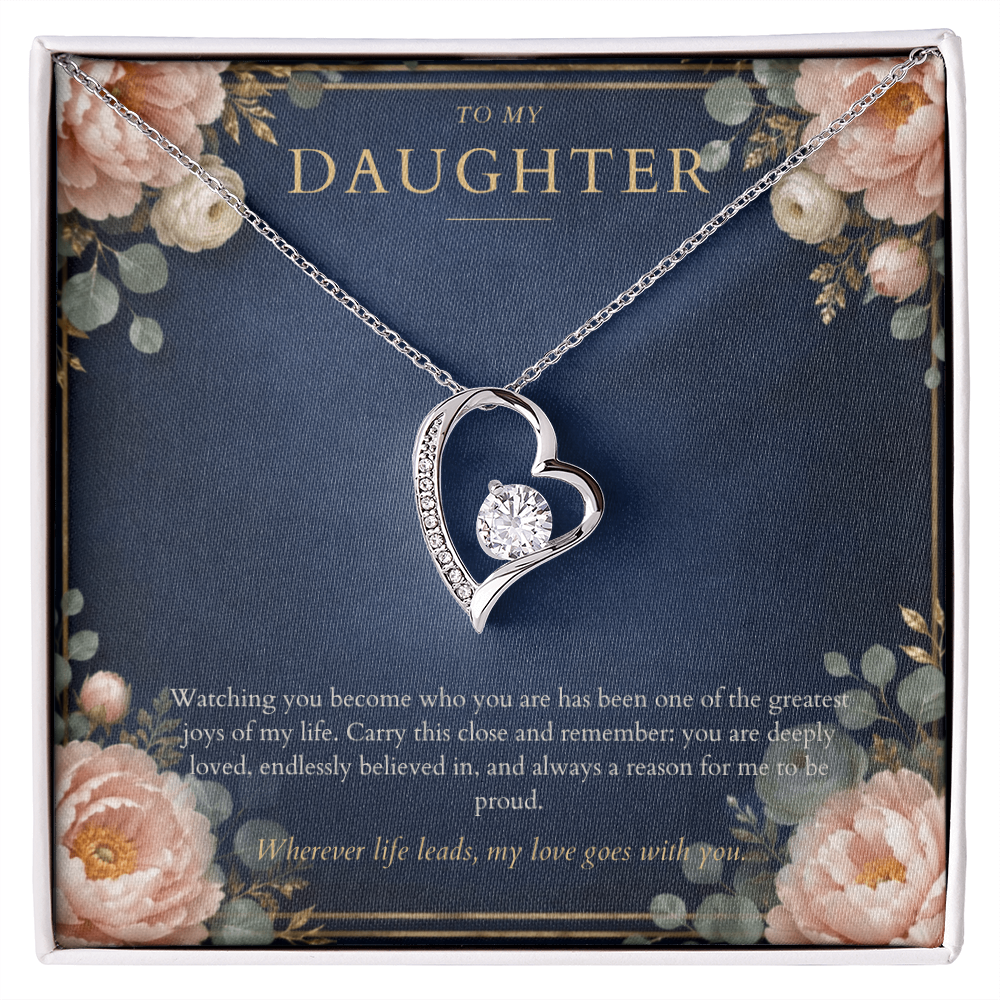 To My Daughter Forever Love Necklace