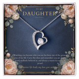 To My Daughter Forever Love Necklace