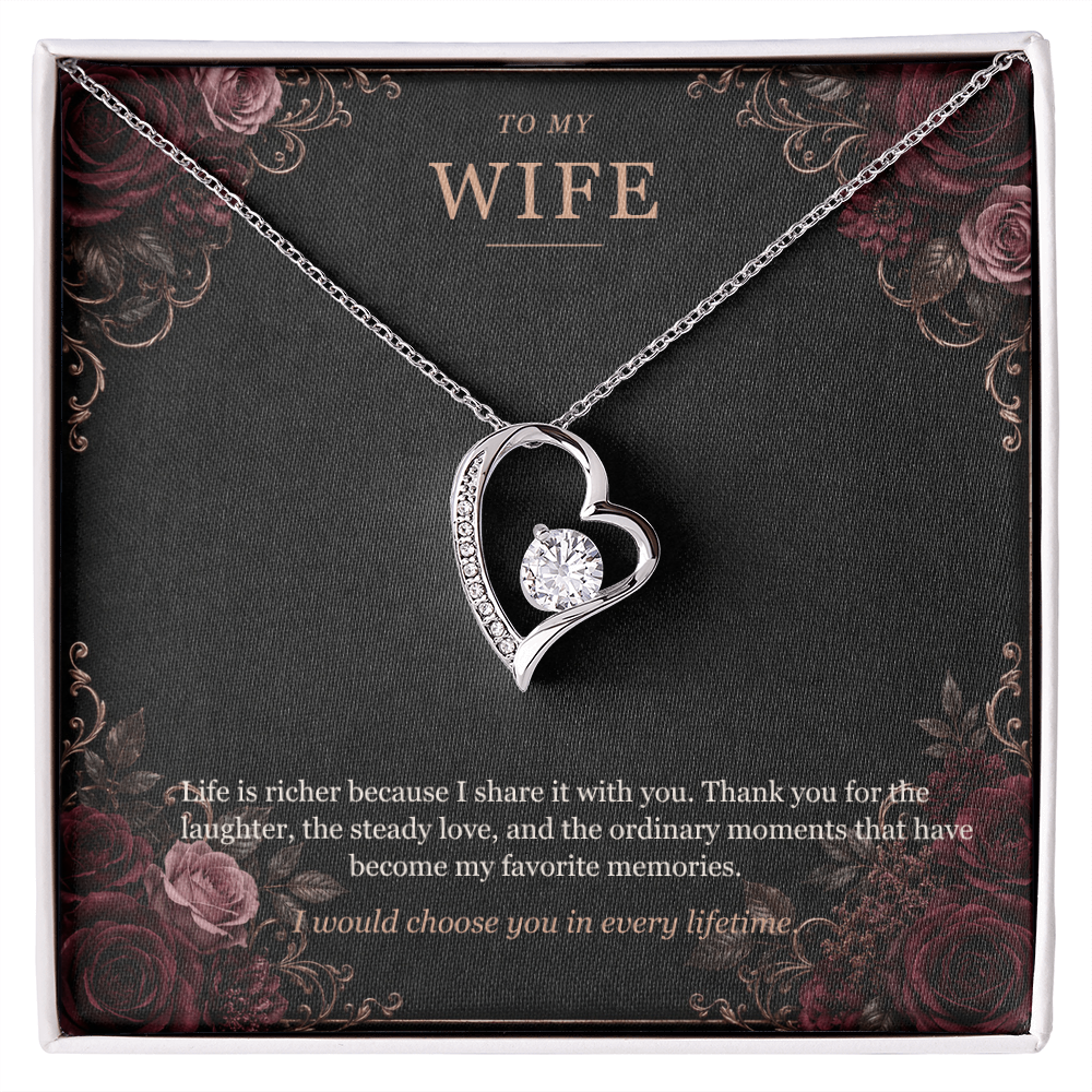 To My Wife Forever Love Necklace